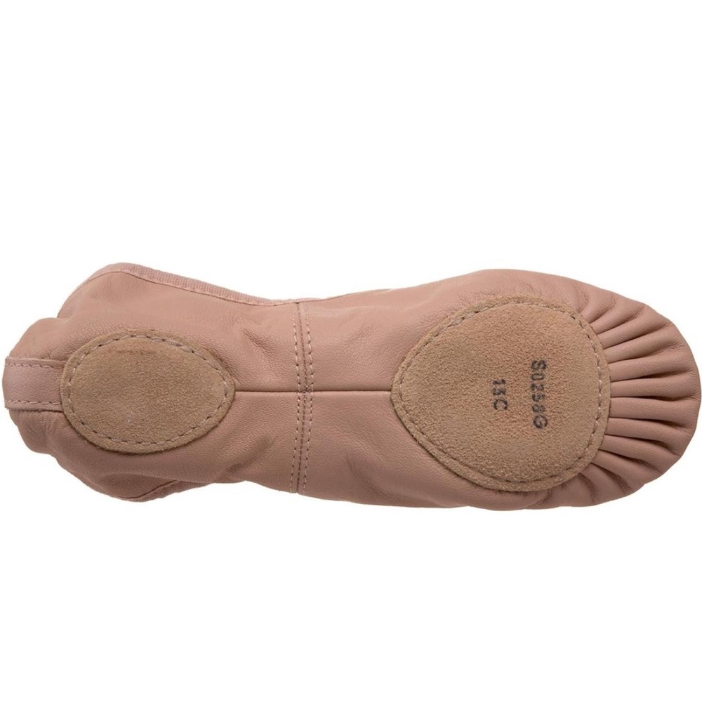 Bloch Dansoft II Ballet Flats Toddler/Little Kid Beige Size 1.5 Leather NEW - Picture 3 of 6
